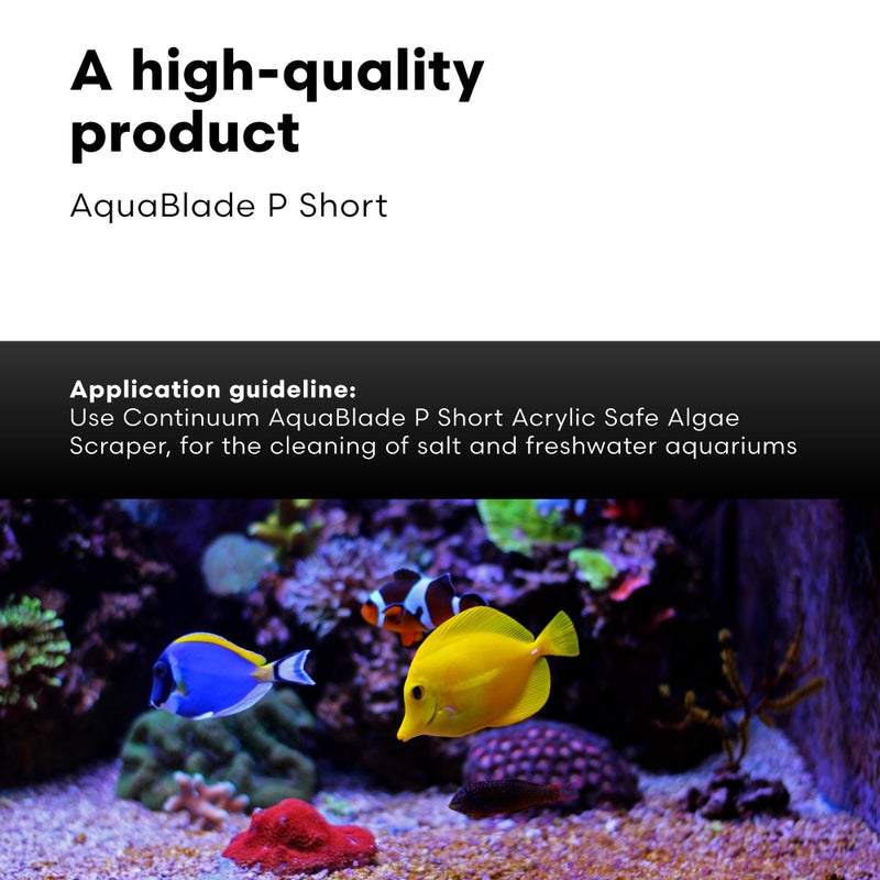 Continuum Aquatics Continuum AquaBlade P - Short Fish Tank Algae Scraper, Acrylic Safe Scraper - Aquarium Cleaning Tools - Image 5